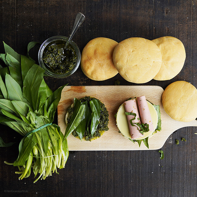 Pastabrötchen mit Bärlauchrisotto