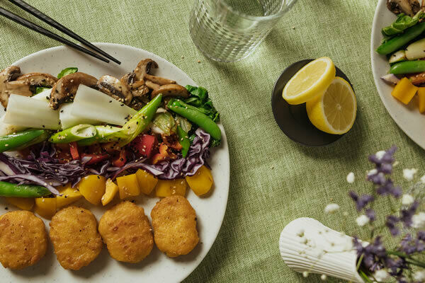 Asiagemüse mit Nuggets