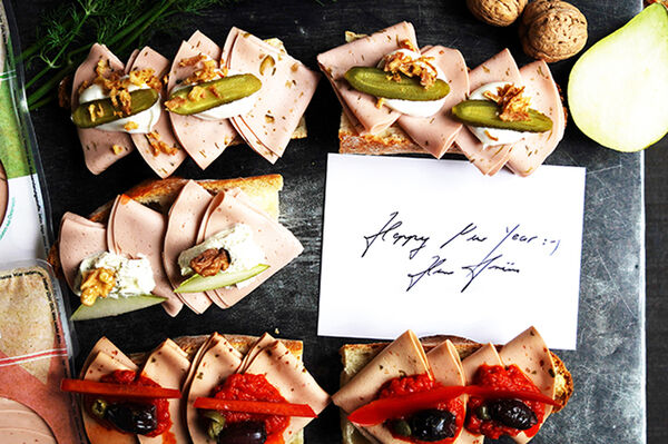 Belegte Baguettestücke für euer Silvesterbuffet 2024