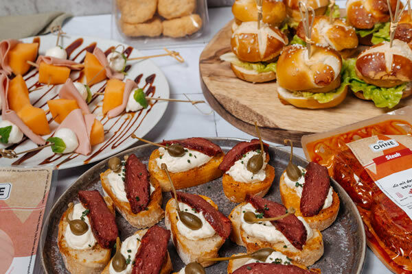 Canapés rein pflanzlich